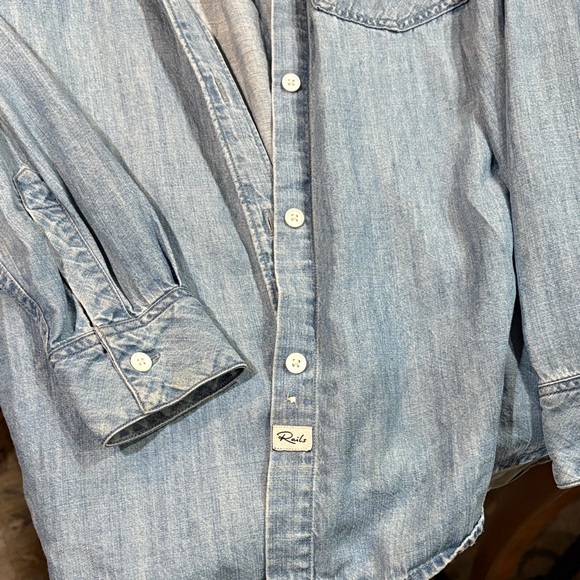 Rails Blue Button Down Shirt - Picture 3 of 5